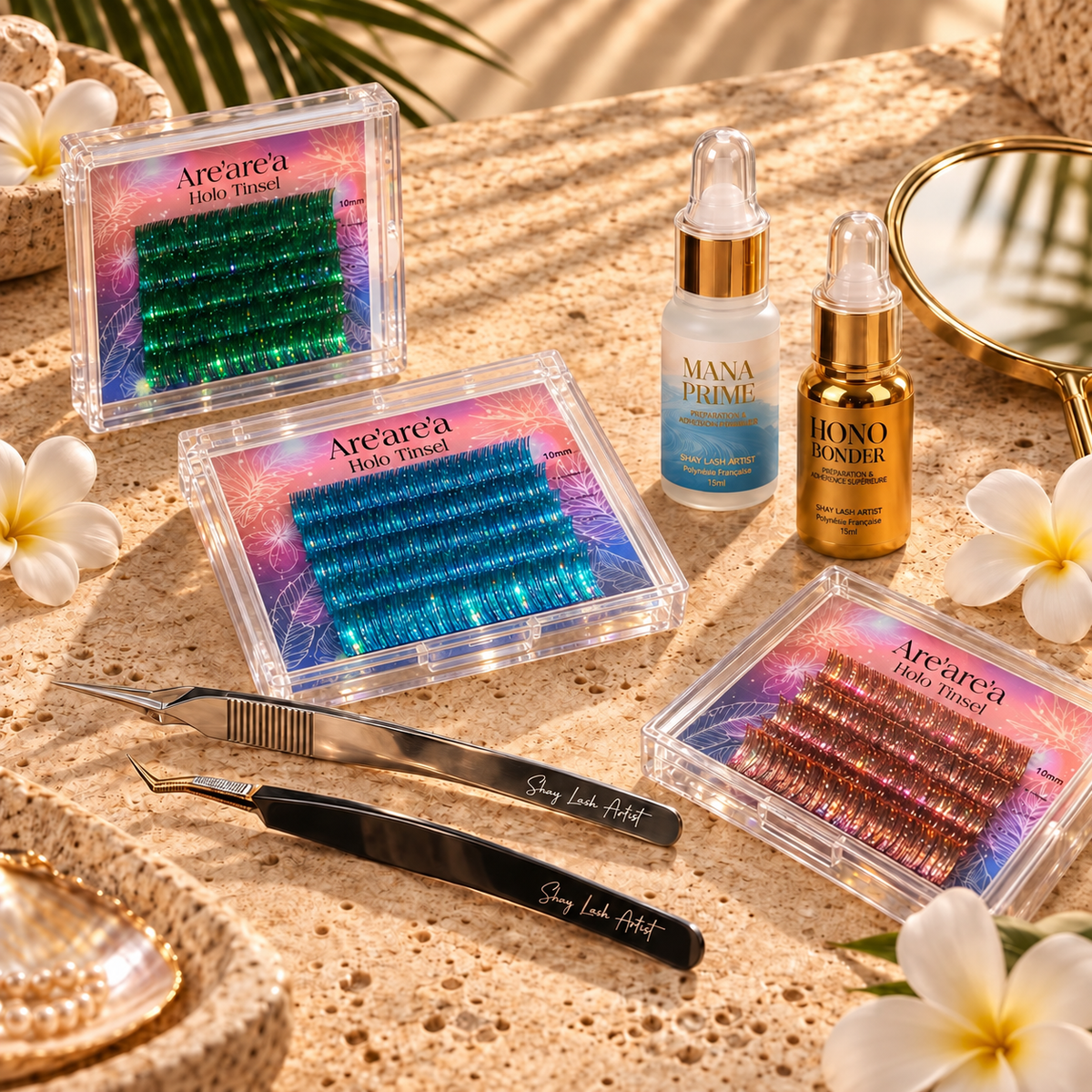 Collection Are’are’a Holo Tinsel avec pinces Shay Lash Artist, Mana Prime et Hono Bonder
